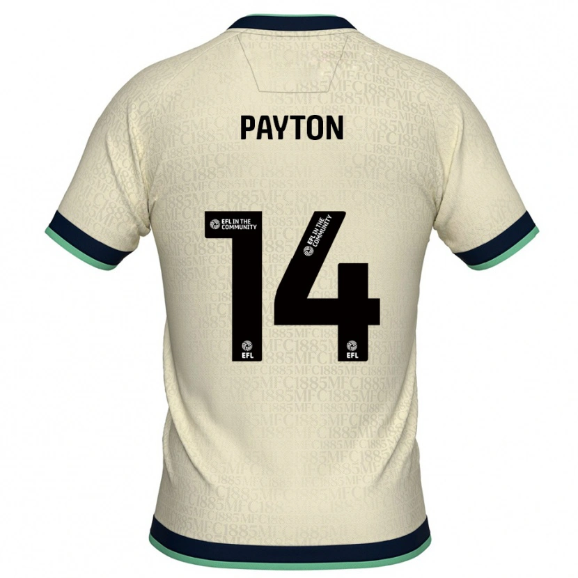 Danxen Bambino Maglia Edward Payton #14 Champagne Blu Marino Kit Gara Away 2025/26 Maglietta