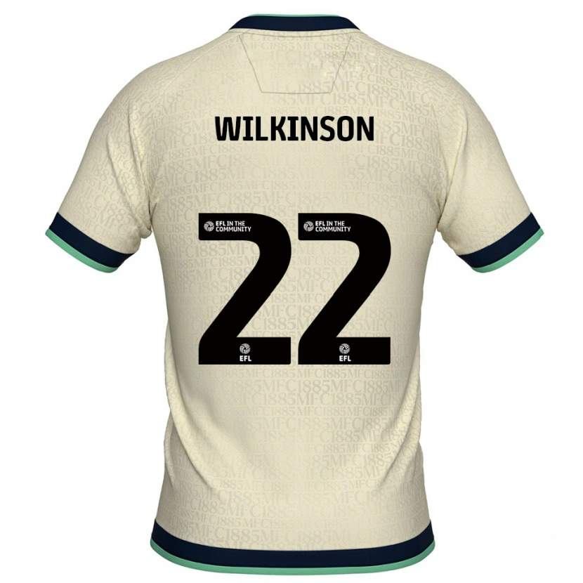 Danxen Bambino Maglia Chloe Wilkinson #22 Champagne Blu Marino Kit Gara Away 2025/26 Maglietta