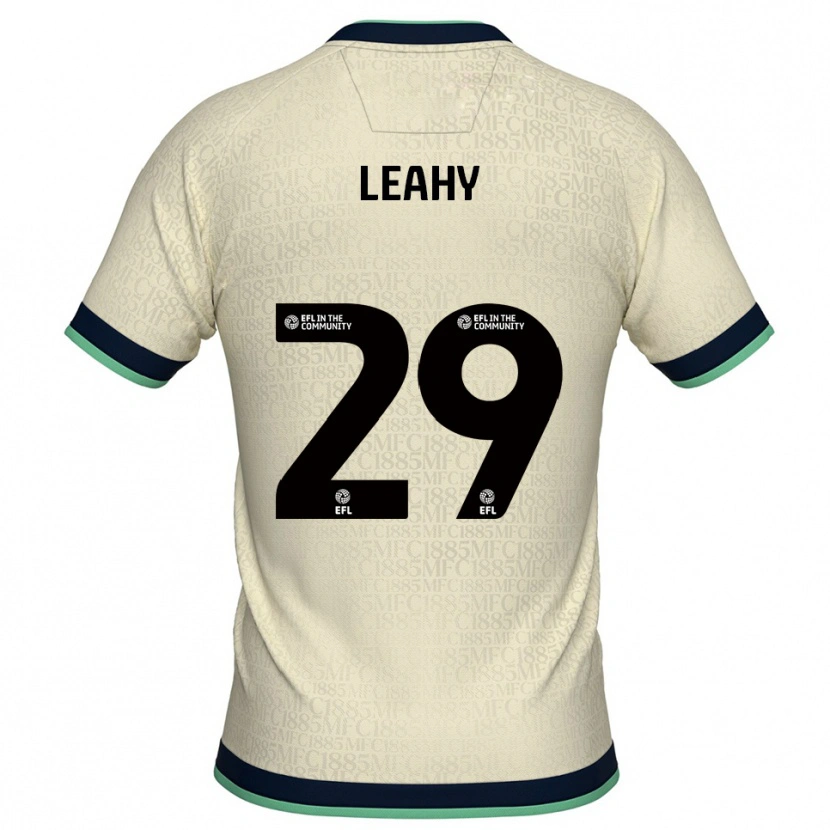 Danxen Bambino Maglia Tom Leahy #29 Champagne Blu Marino Kit Gara Away 2025/26 Maglietta