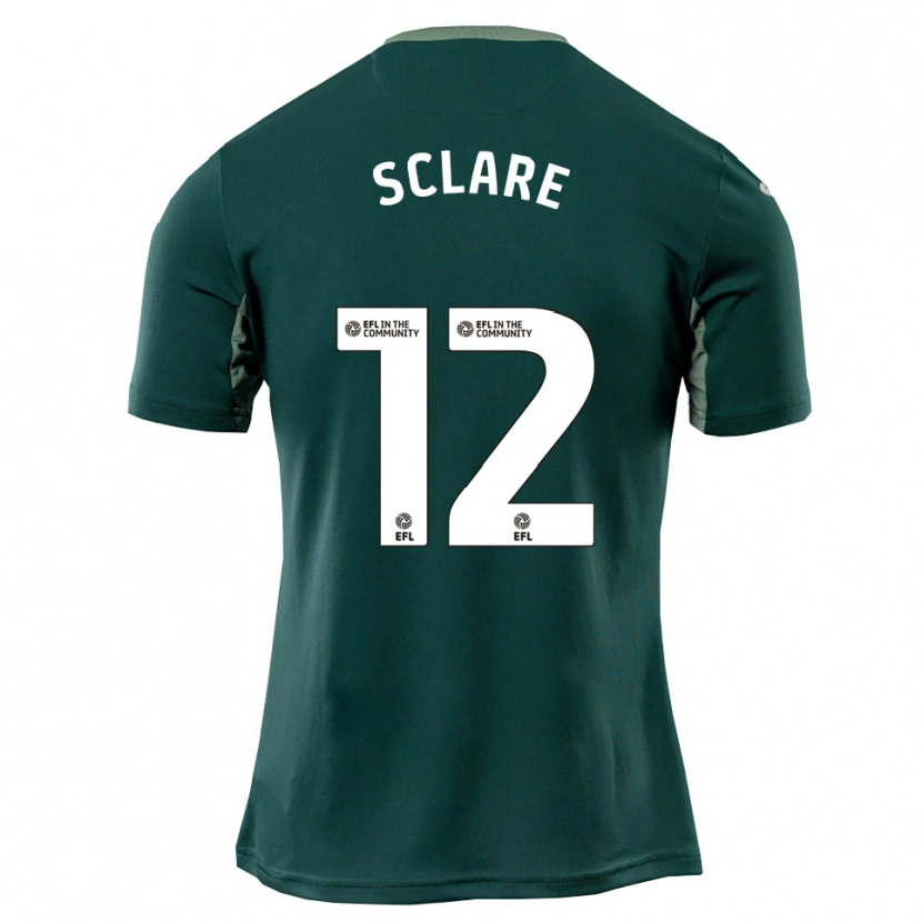Danxen Bambino Maglia Zach Sclare #12 Verde Bianco Viola Kit Gara Away 2025/26 Maglietta