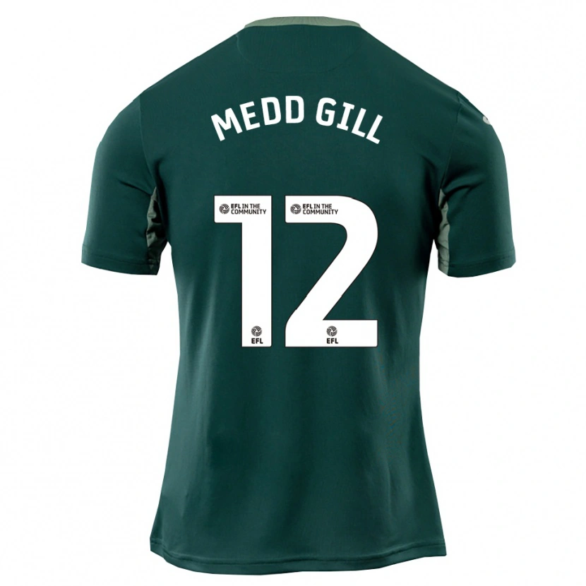 Danxen Bambino Maglia Tamsin Medd-Gill #12 Verde Bianco Viola Kit Gara Away 2025/26 Maglietta