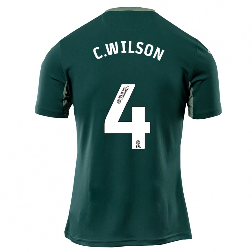 Danxen Bambino Maglia Charlie Wilson #4 Verde Bianco Viola Kit Gara Away 2025/26 Maglietta