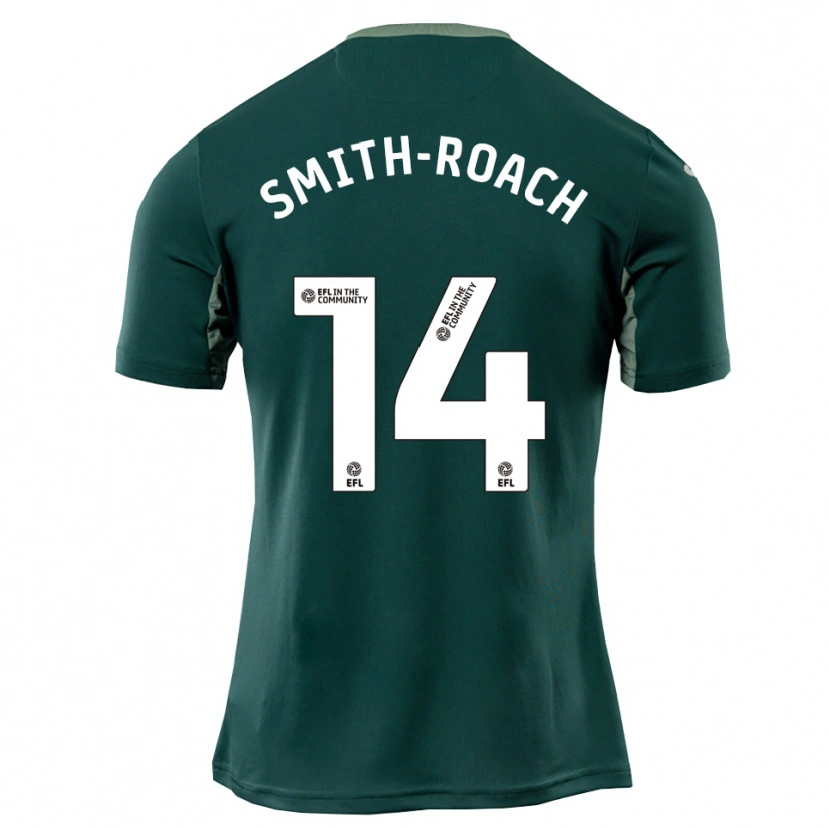 Danxen Bambino Maglia Rio Smith-Roach #14 Verde Bianco Viola Kit Gara Away 2025/26 Maglietta