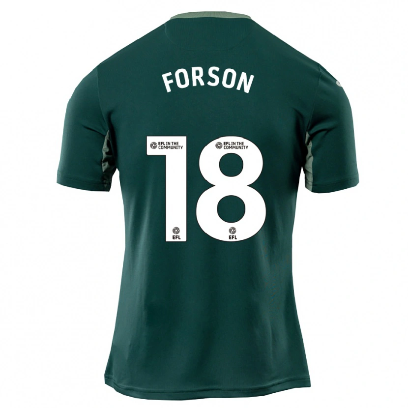 Danxen Bambino Maglia Amankwah Forson #18 Verde Bianco Viola Kit Gara Away 2025/26 Maglietta