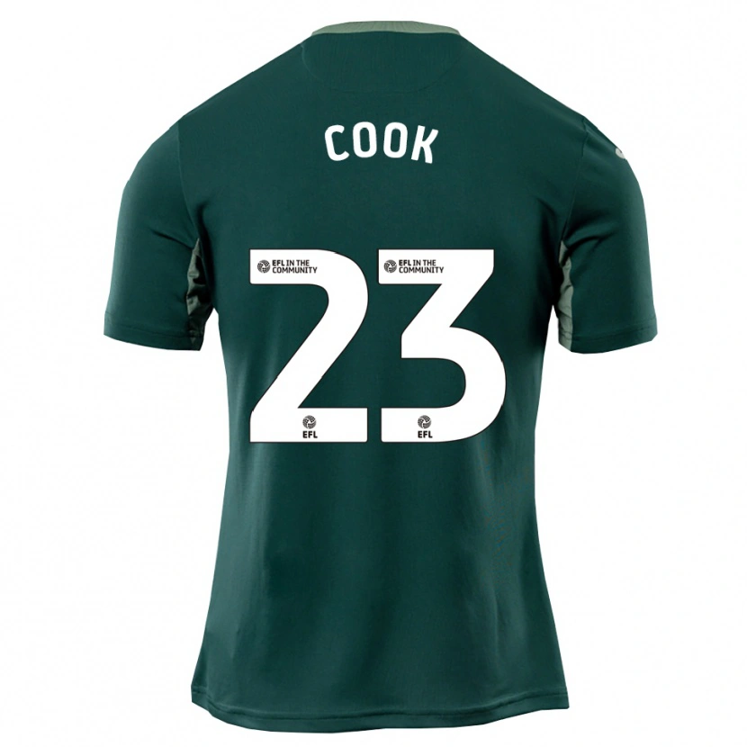 Danxen Bambino Maglia Olivia Cook #23 Verde Bianco Viola Kit Gara Away 2025/26 Maglietta