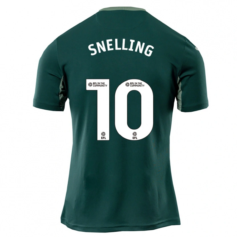Danxen Bambino Maglia Natasha Snelling #10 Verde Bianco Viola Kit Gara Away 2025/26 Maglietta