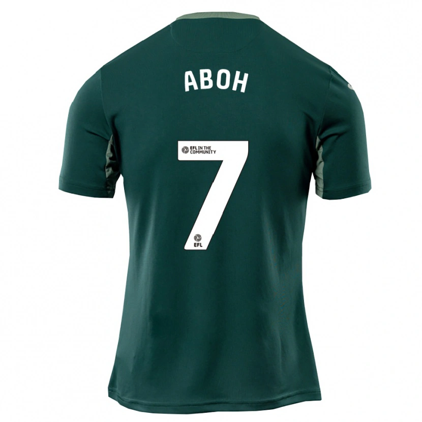 Danxen Bambino Maglia Ken Aboh #7 Verde Bianco Viola Kit Gara Away 2025/26 Maglietta