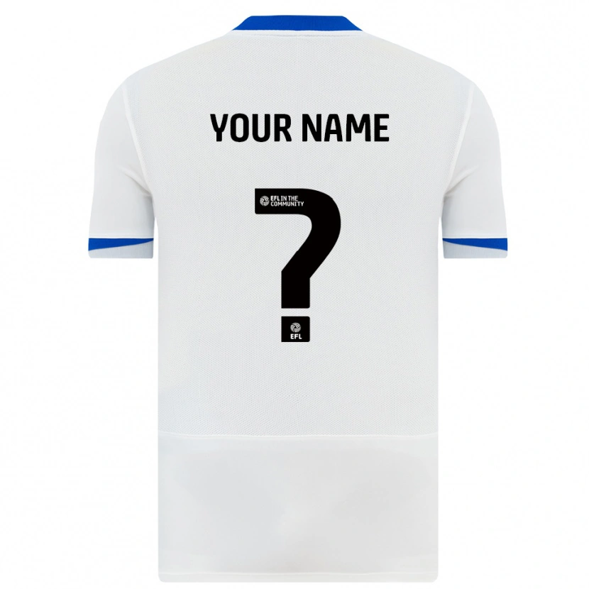 Danxen Bambino Maglia Il Tuo Nome #0 Bianco Nero Kit Gara Away 2025/26 Maglietta