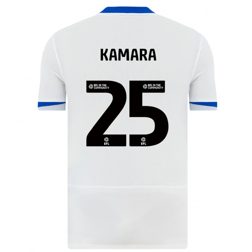 Danxen Bambino Maglia Abdoulaye Kamara #25 Bianco Nero Kit Gara Away 2025/26 Maglietta