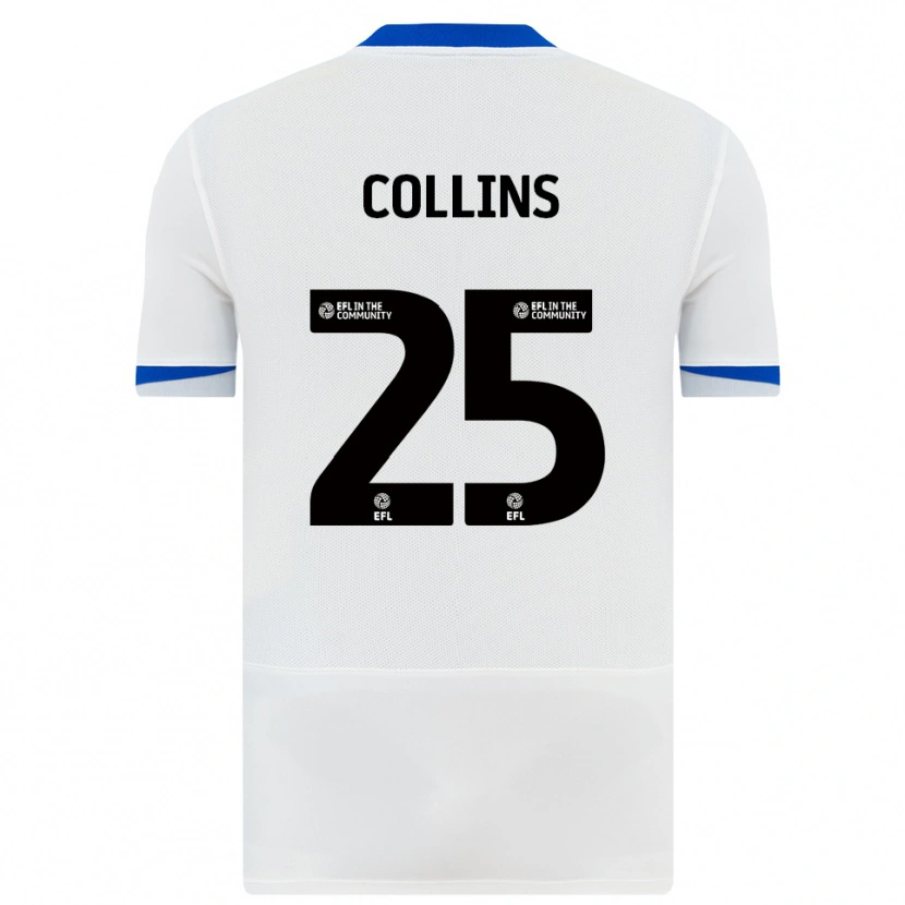 Danxen Bambino Maglia Izzy Collins #25 Bianco Nero Kit Gara Away 2025/26 Maglietta