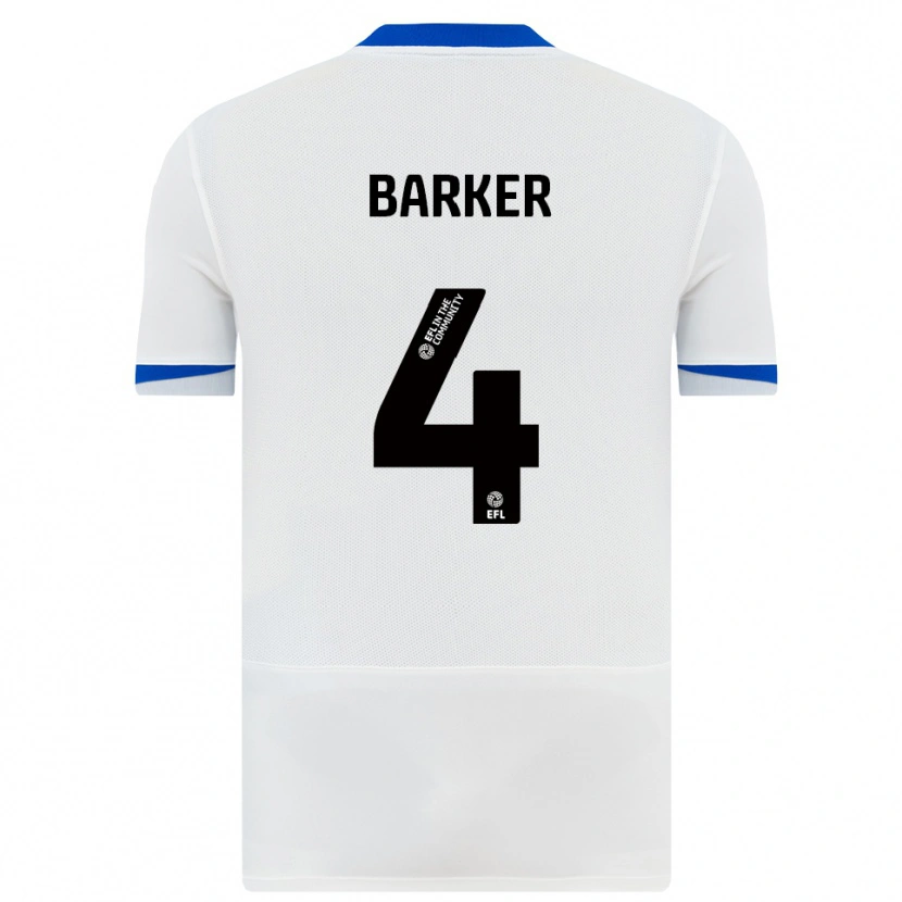Danxen Bambino Maglia Sophie Barker #4 Bianco Nero Kit Gara Away 2025/26 Maglietta