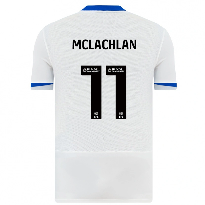 Danxen Bambino Maglia Daisy Mclachlan #11 Bianco Nero Kit Gara Away 2025/26 Maglietta