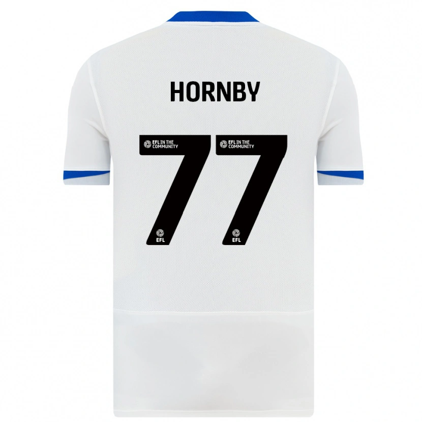 Danxen Bambino Maglia Megan Hornby #77 Bianco Nero Kit Gara Away 2025/26 Maglietta