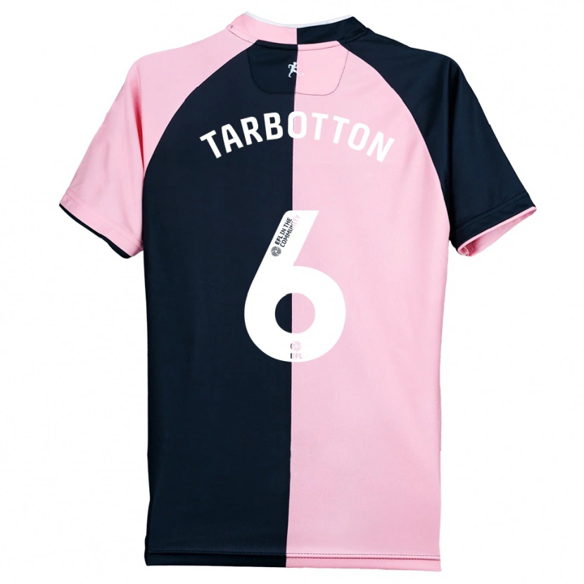 Danxen Bambino Maglia Teddy Tarbotton #6 Rosa Nero Kit Gara Away 2025/26 Maglietta