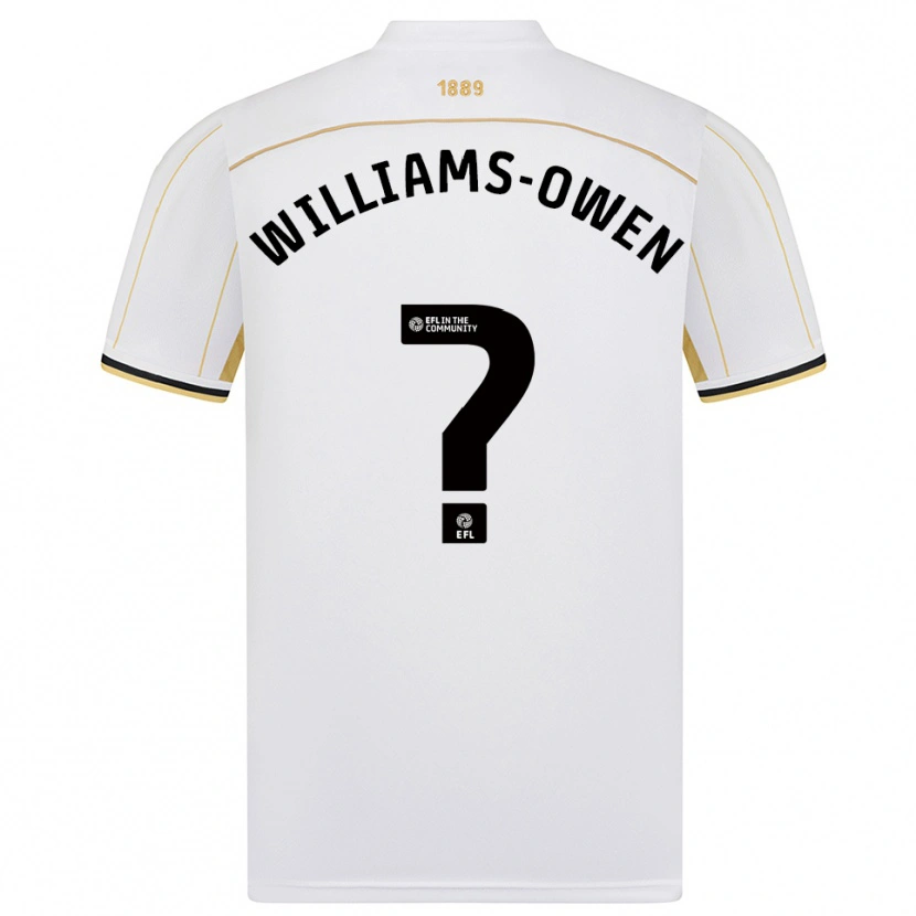 Danxen Bambino Maglia Brooke Williams-Owen #0 Bianco Oro Kit Gara Away 2025/26 Maglietta
