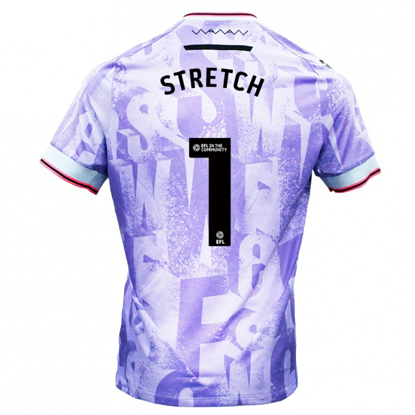 Danxen Bambino Maglia Logan Stretch #1 Lilla Bianco Kit Gara Away 2025/26 Maglietta