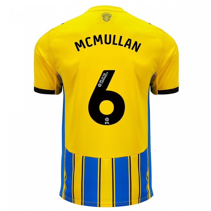 Danxen Bambino Maglia Korban Mcmullan #6 Blu Giallo Kit Gara Away 2025/26 Maglietta