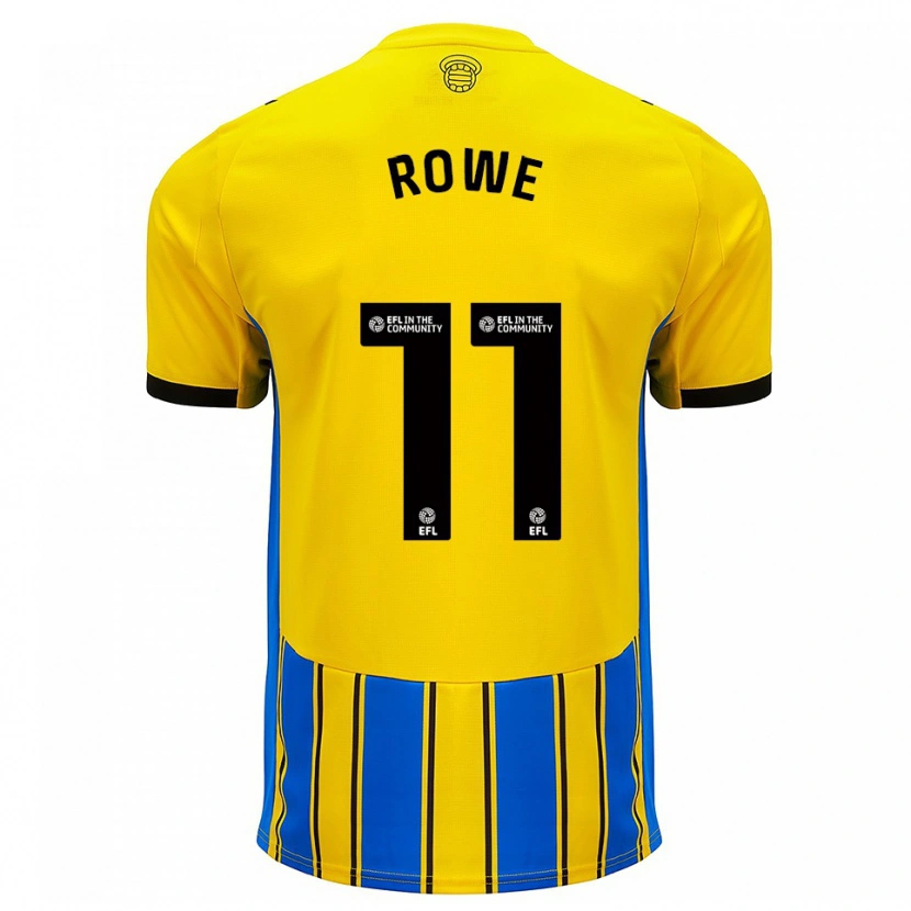 Danxen Bambino Maglia Rachel Rowe #11 Blu Giallo Kit Gara Away 2025/26 Maglietta