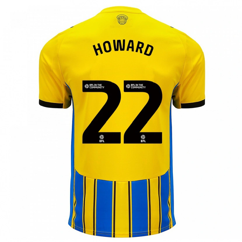 Danxen Bambino Maglia Bethany-May Howard #22 Blu Giallo Kit Gara Away 2025/26 Maglietta