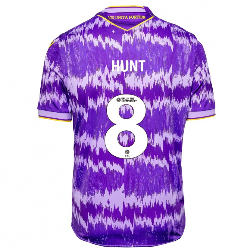 Danxen Bambino Maglia Abby Hunt #8 Viola Giallo Kit Gara Away 2025/26 Maglietta