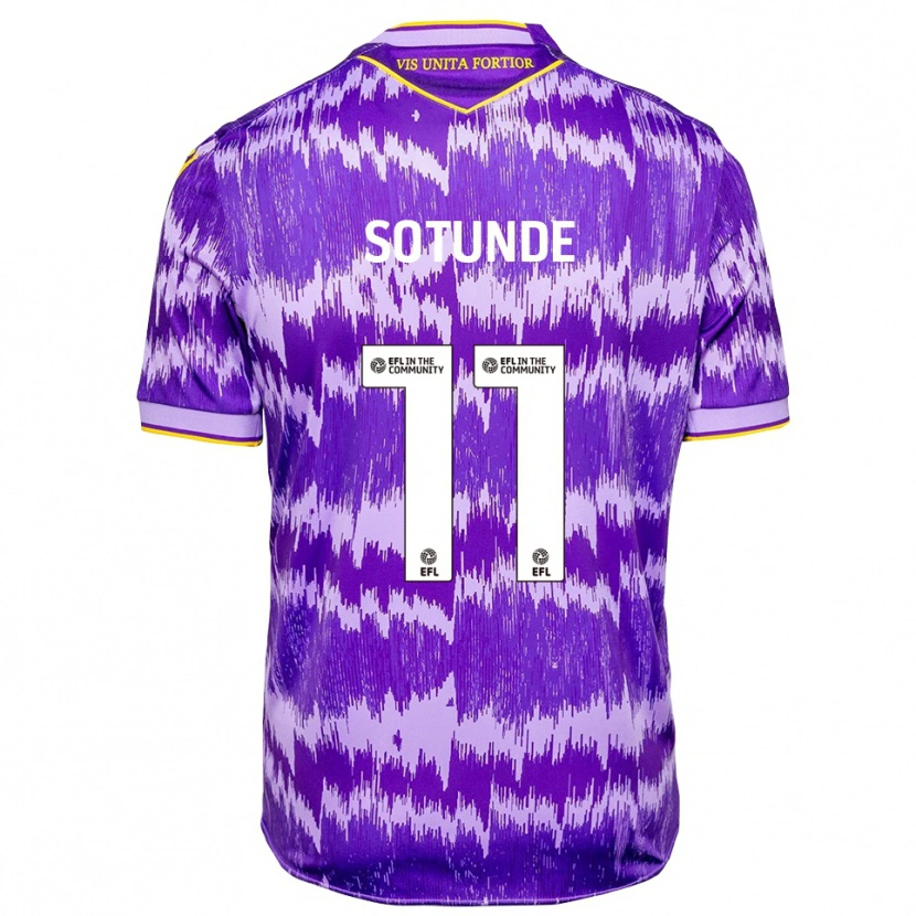 Danxen Bambino Maglia Sultan Sotunde #11 Viola Giallo Kit Gara Away 2025/26 Maglietta