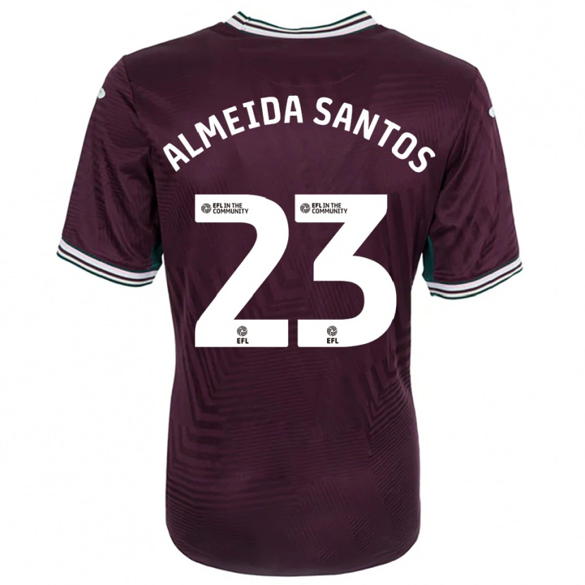 Danxen Bambino Maglia Ricardo Santos #23 Rosso Ruggine Bianco Kit Gara Away 2025/26 Maglietta