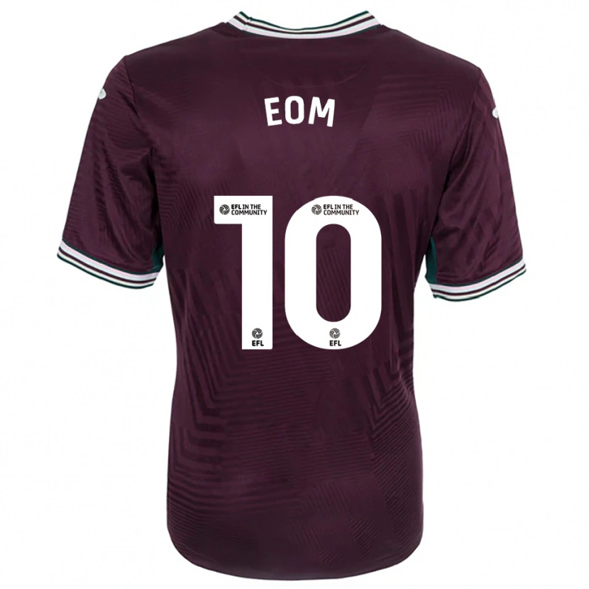 Danxen Bambino Maglia Ji-Sung Eom #10 Rosso Ruggine Bianco Kit Gara Away 2025/26 Maglietta