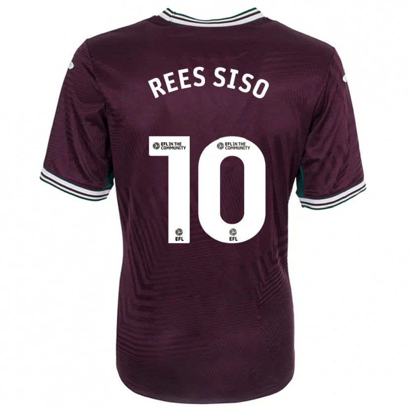 Danxen Bambino Maglia Ramon Rees-Siso #10 Rosso Ruggine Bianco Kit Gara Away 2025/26 Maglietta