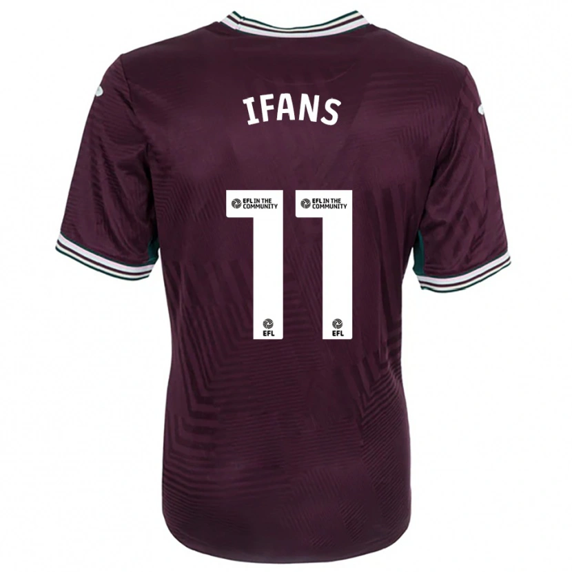 Danxen Bambino Maglia Caio Ifans #11 Rosso Ruggine Bianco Kit Gara Away 2025/26 Maglietta