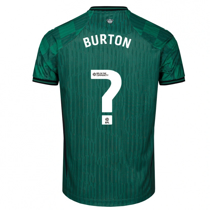 Danxen Bambino Maglia Aaron Burton #0 Verde Nero Kit Gara Away 2025/26 Maglietta