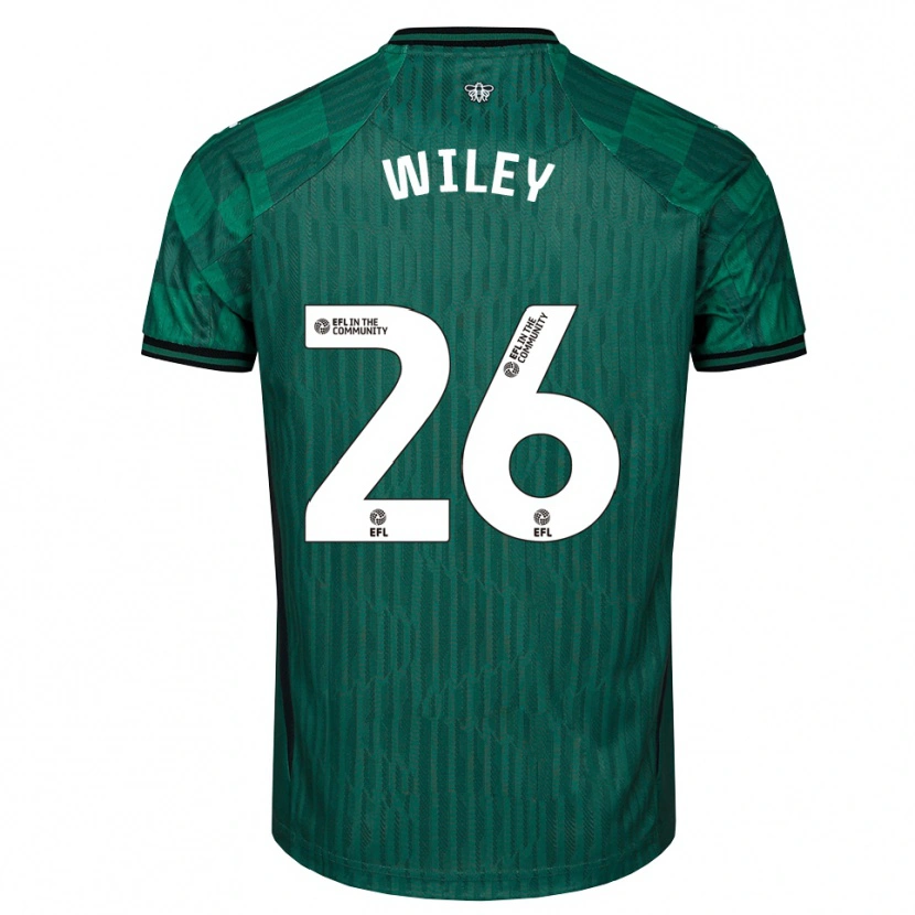 Danxen Bambino Maglia Caleb Wiley #26 Verde Nero Kit Gara Away 2025/26 Maglietta