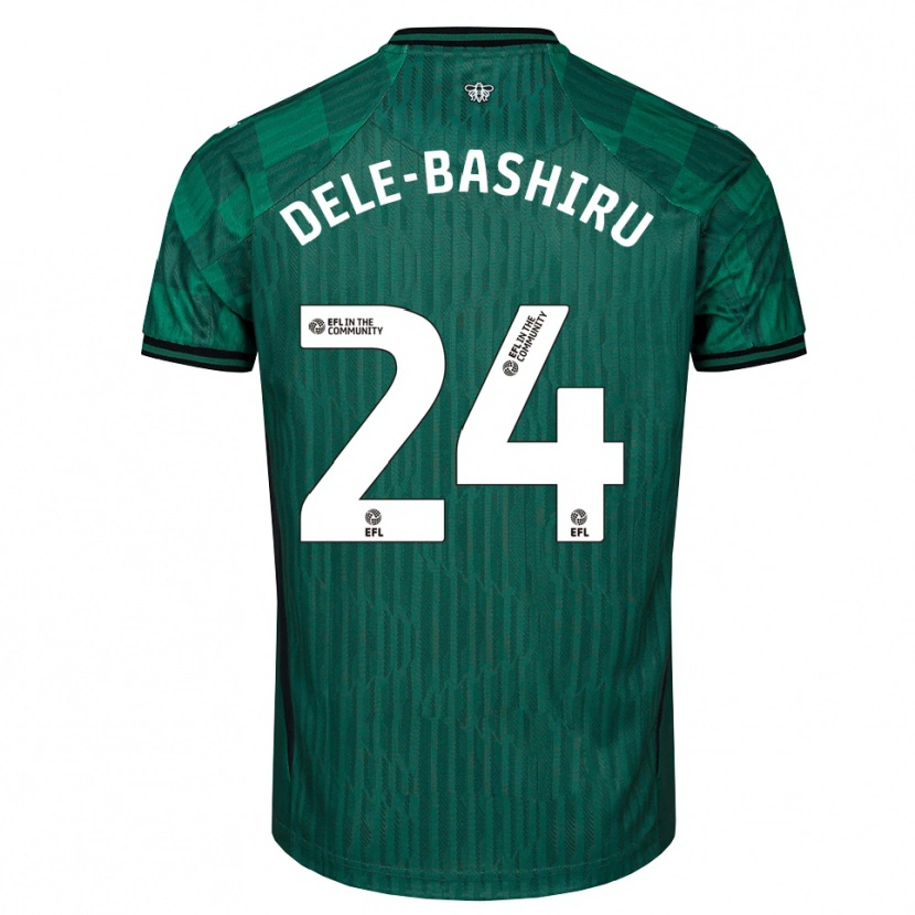 Danxen Bambino Maglia Tom Dele-Bashiru #24 Verde Nero Kit Gara Away 2025/26 Maglietta