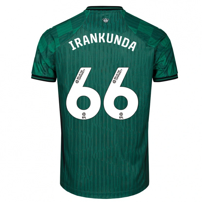Danxen Bambino Maglia Nestory Irankunda #66 Verde Nero Kit Gara Away 2025/26 Maglietta