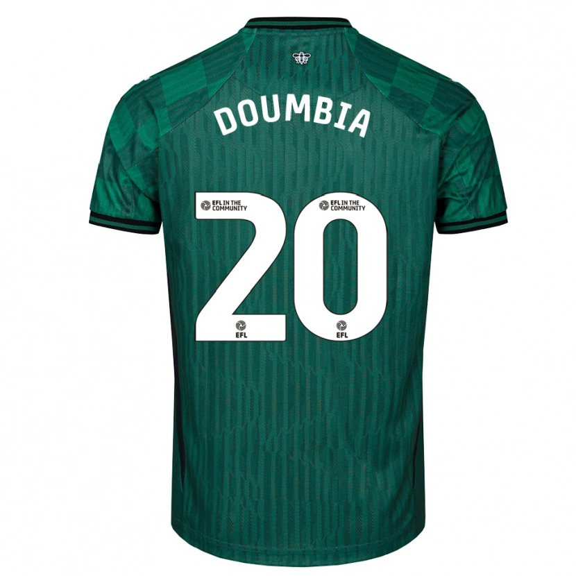 Danxen Bambino Maglia Mamadou Doumbia #20 Verde Nero Kit Gara Away 2025/26 Maglietta
