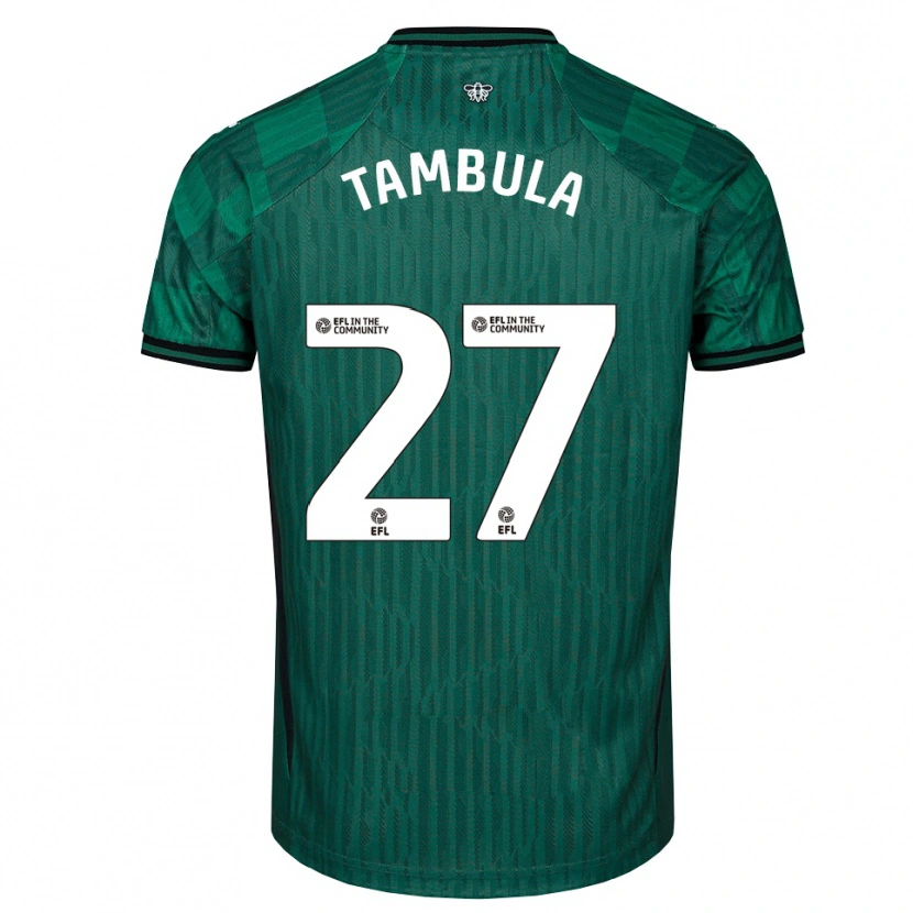 Danxen Bambino Maglia Chloe Tambula #27 Verde Nero Kit Gara Away 2025/26 Maglietta