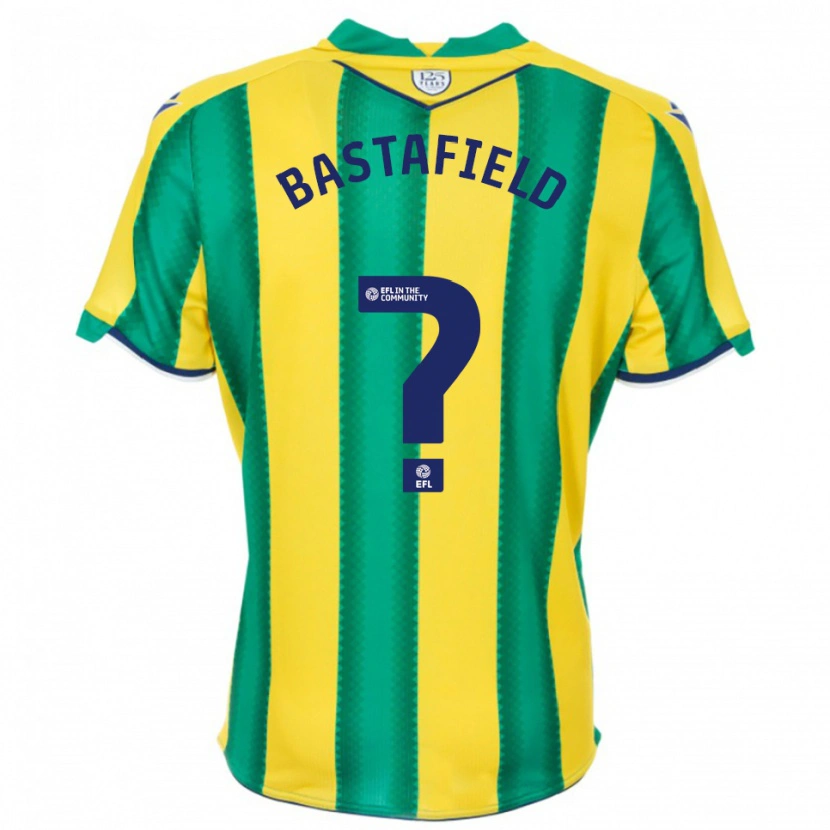 Danxen Bambino Maglia Reece Bastafield #0 Giallo Verde Kit Gara Away 2025/26 Maglietta