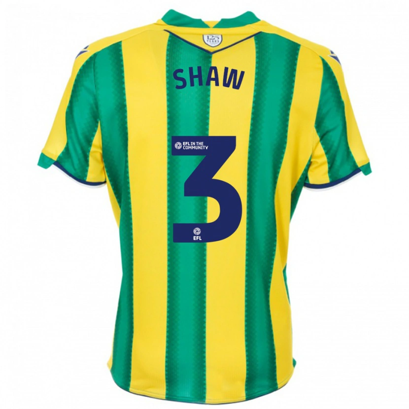 Danxen Bambino Maglia George Shaw #3 Giallo Verde Kit Gara Away 2025/26 Maglietta