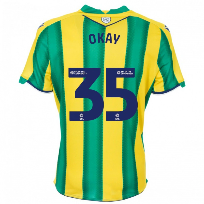 Danxen Bambino Maglia Okay Yokuslu #35 Giallo Verde Kit Gara Away 2025/26 Maglietta