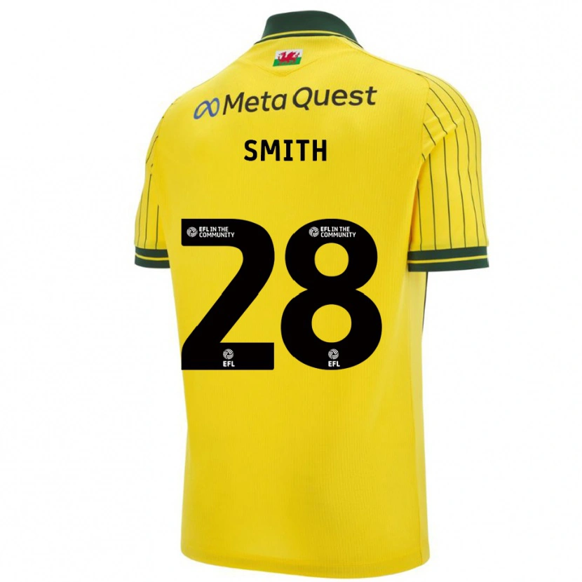 Danxen Bambino Maglia Sam Smith #28 Giallo Verde Kit Gara Away 2025/26 Maglietta