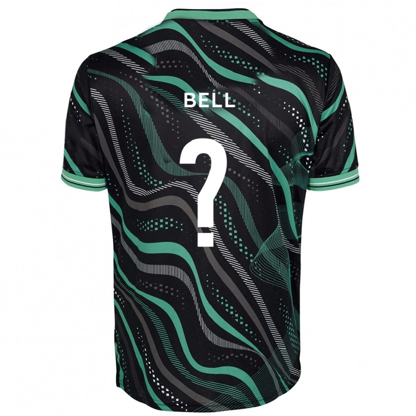 Danxen Bambino Maglia Tai Bell #0 Nero Verde Kit Gara Away 2025/26 Maglietta