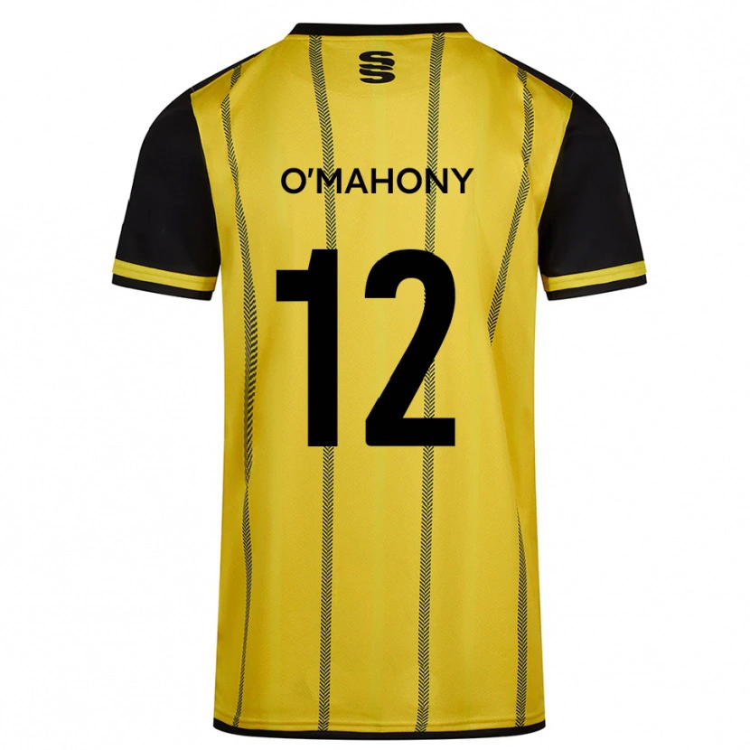 Danxen Bambino Maglia Orlaith O'mahony #12 Giallo Nero Kit Gara Away 2025/26 Maglietta
