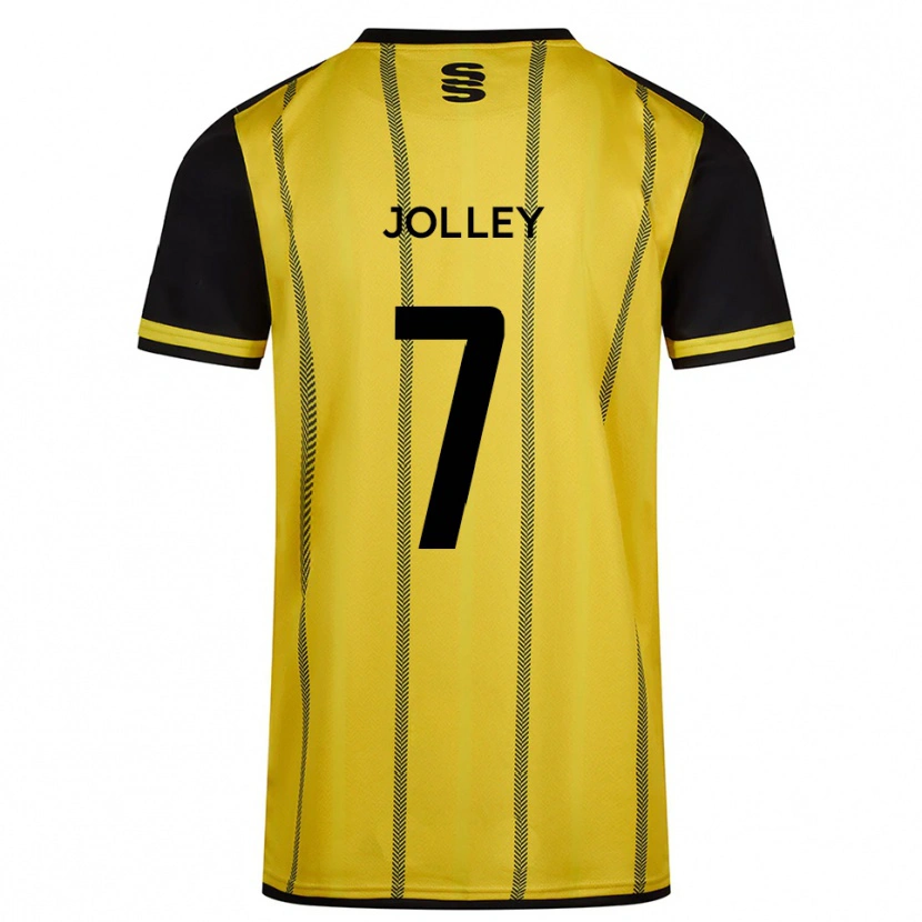 Danxen Bambino Maglia Charlie Jolley #7 Giallo Nero Kit Gara Away 2025/26 Maglietta