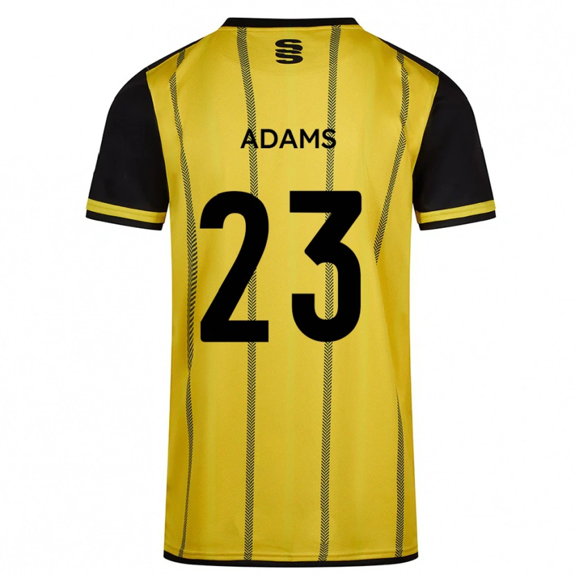 Danxen Bambino Maglia Ellie Adams #23 Giallo Nero Kit Gara Away 2025/26 Maglietta
