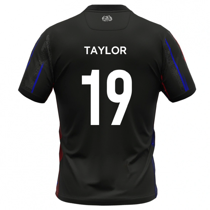 Danxen Bambino Maglia Archy Taylor #19 Nero Rosso Kit Gara Away 2025/26 Maglietta