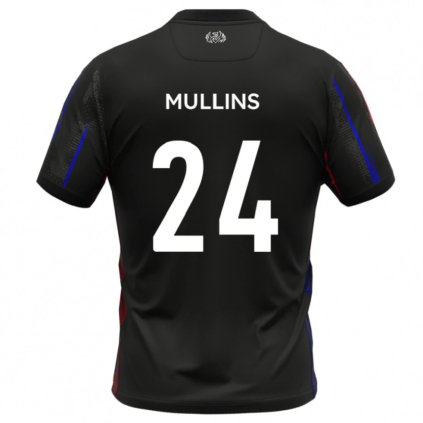Danxen Bambino Maglia Maxwell Mullins #24 Nero Rosso Kit Gara Away 2025/26 Maglietta