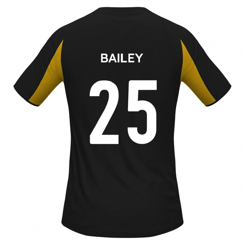 Danxen Bambino Maglia Joel Bailey #25 Nero Giallo Kit Gara Away 2025/26 Maglietta