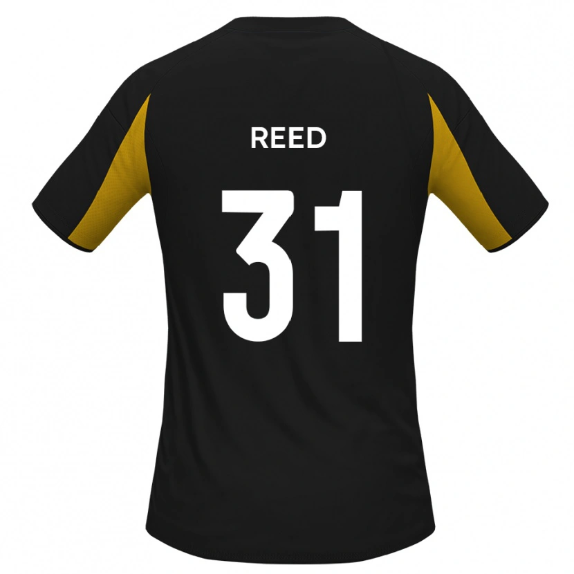 Danxen Bambino Maglia Sam Reed #31 Nero Giallo Kit Gara Away 2025/26 Maglietta