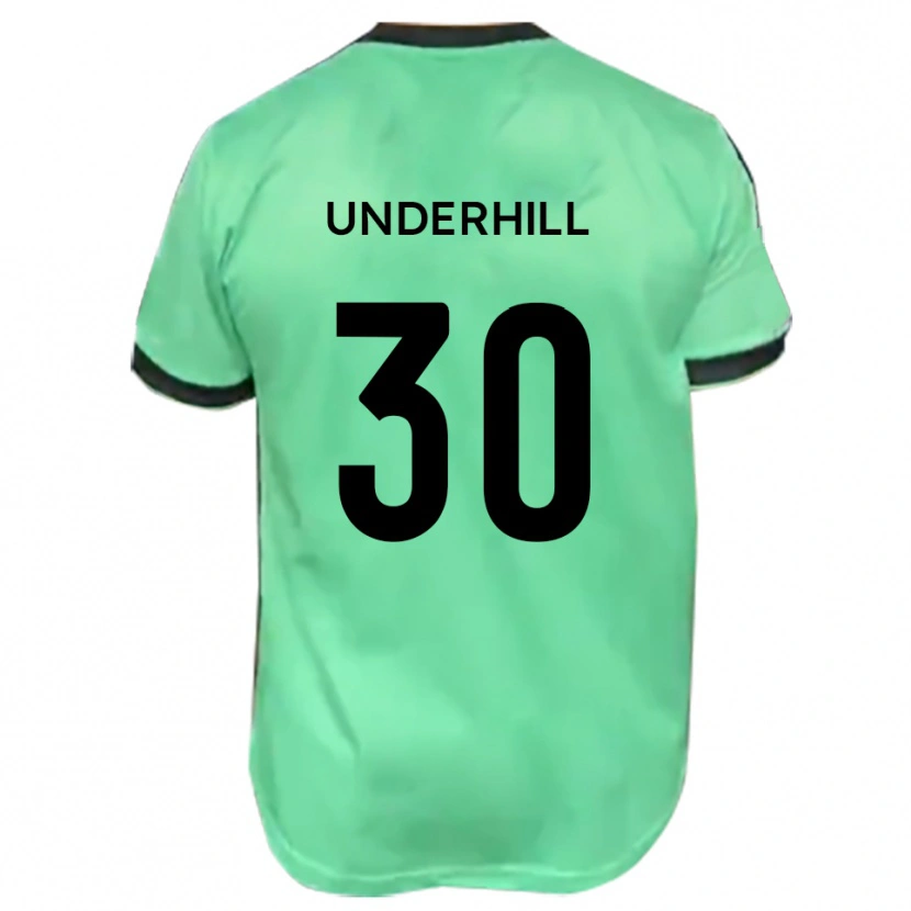 Danxen Bambino Maglia Connor Underhill #30 Turchese Nero Kit Gara Away 2025/26 Maglietta