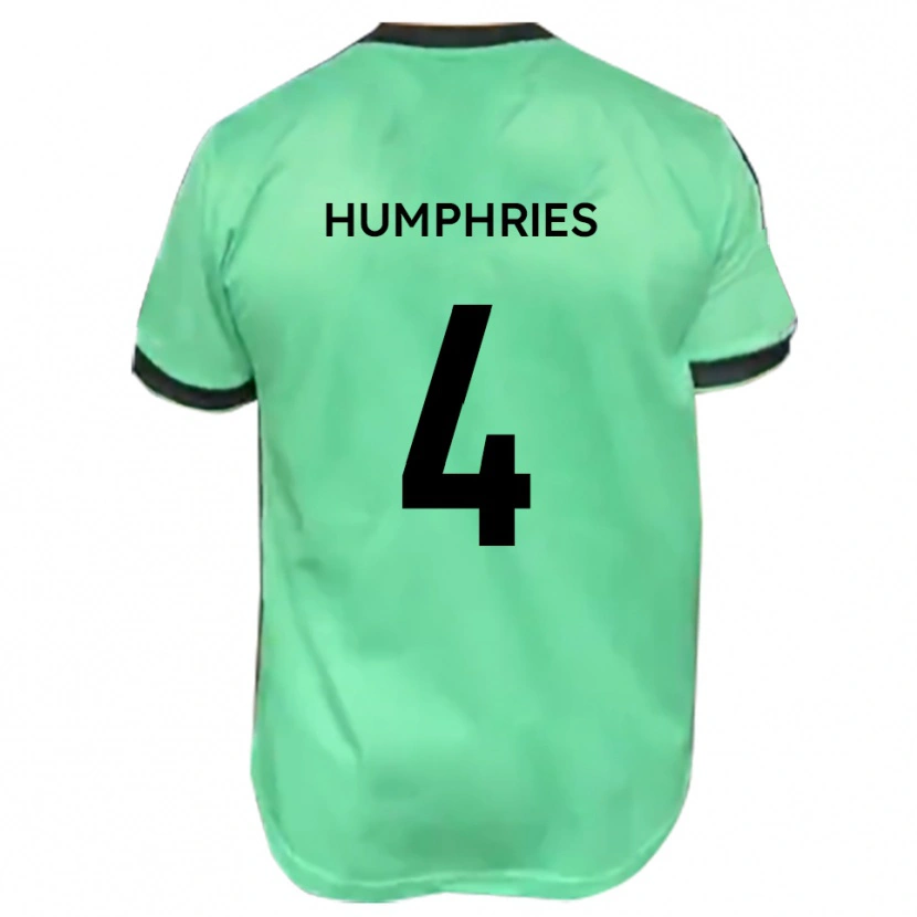 Danxen Bambino Maglia Lloyd Humphries #4 Turchese Nero Kit Gara Away 2025/26 Maglietta
