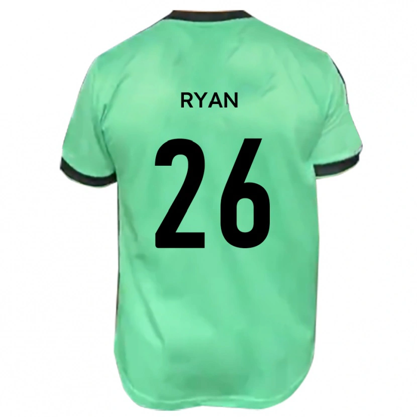 Danxen Bambino Maglia Joe Ryan #26 Turchese Nero Kit Gara Away 2025/26 Maglietta